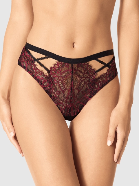 

La Senza Women Red & Black Sexy Diva Thongs 11137585-3YSL