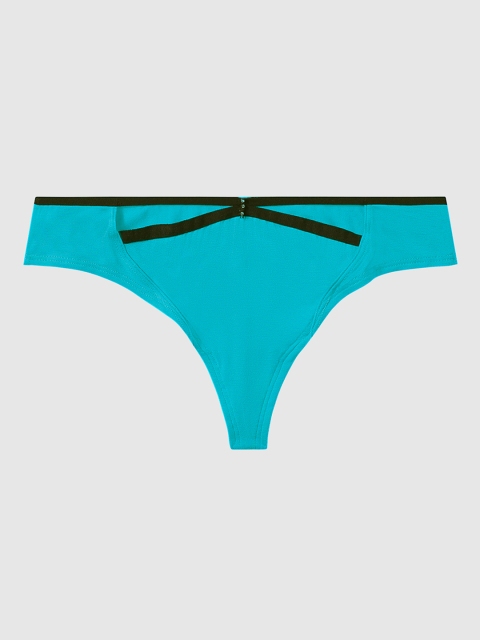 

La Senza Women Turquoise Blue Solid Remix Ultrasoft Thongs 11145633-0RFW