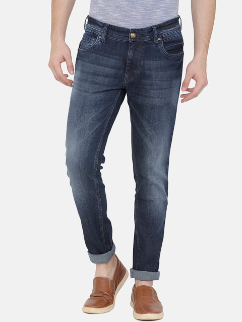 

VUDU Men Blue Tapered Fit Mid-Rise Clean Look Stretchable Jeans