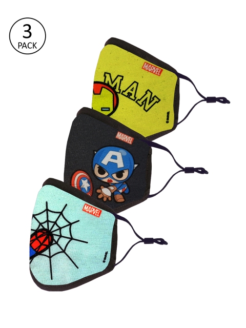 

YK Marvel Boys Assorted Pack Of 3 3-Ply Reusable Cloth Masks