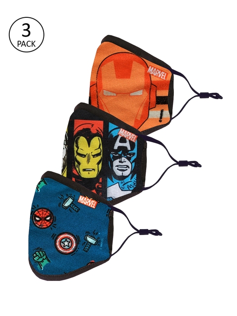 

YK Marvel Boys 3 Pcs 3-Ply Cloth Outdoor Masks, Multi