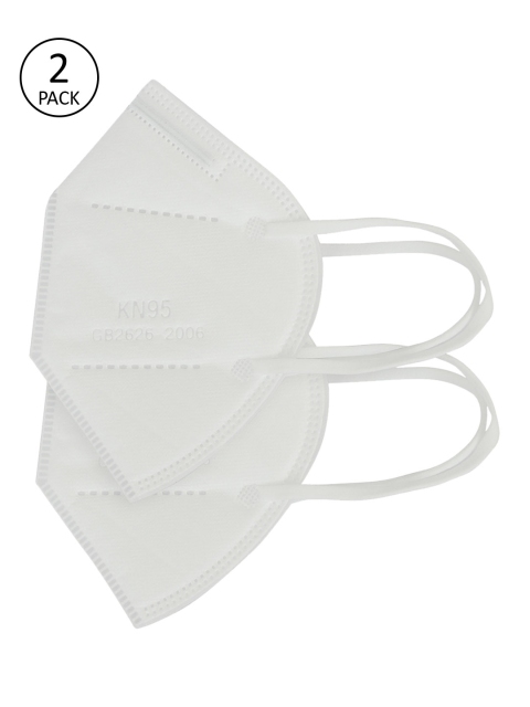 

House Of Accessories Unisex Pack of 2 White KN 95 Outdoor Masks