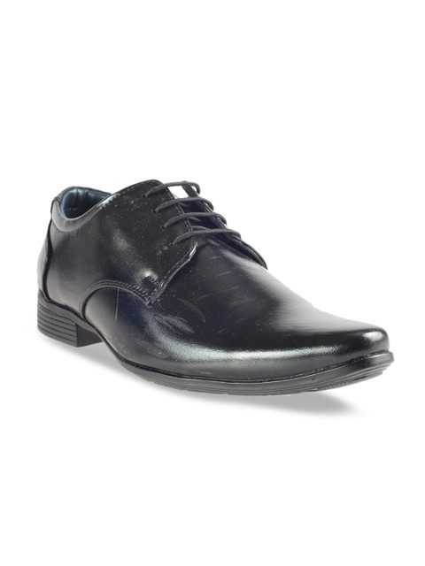 

Khadims Men Black Solid Formal Derbys
