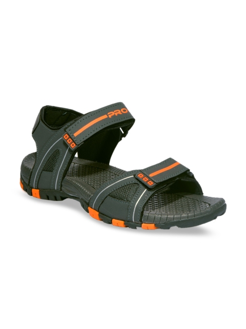 

Khadims Men Grey & Olive Green Comfort Sandals