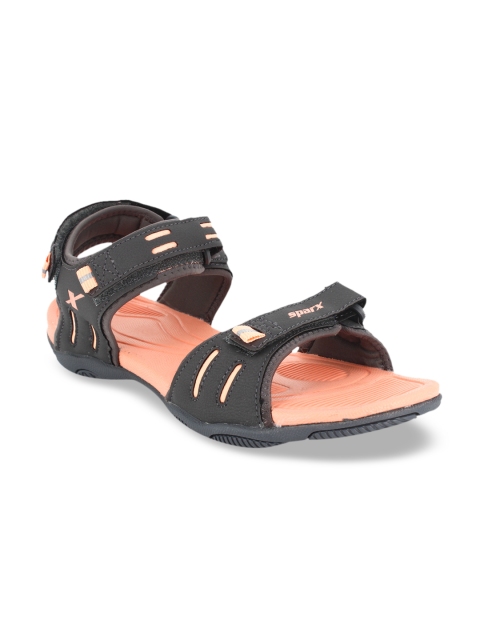 

Sparx Women Grey & Peach-Coloured Sports Sandals
