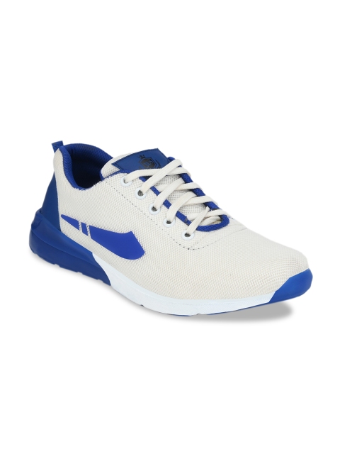 

Walkstyle By El Paso Men Cream-Coloured & Blue Running Shoes