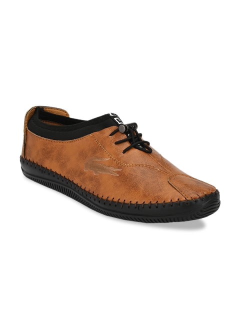 

Walkstyle By El Paso Men Tan Brown Solid Sneakers