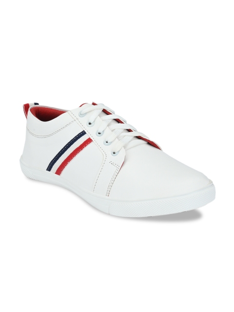 

Walkstyle By El Paso Men White Striped Sneakers