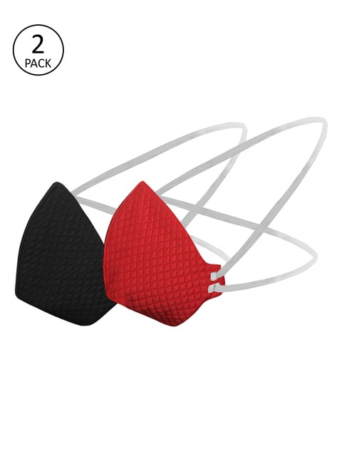

VASTRAMAY Unisex 2 Pcs 3-Ply Anti-Pollution Reusable Outdoor Masks, Black