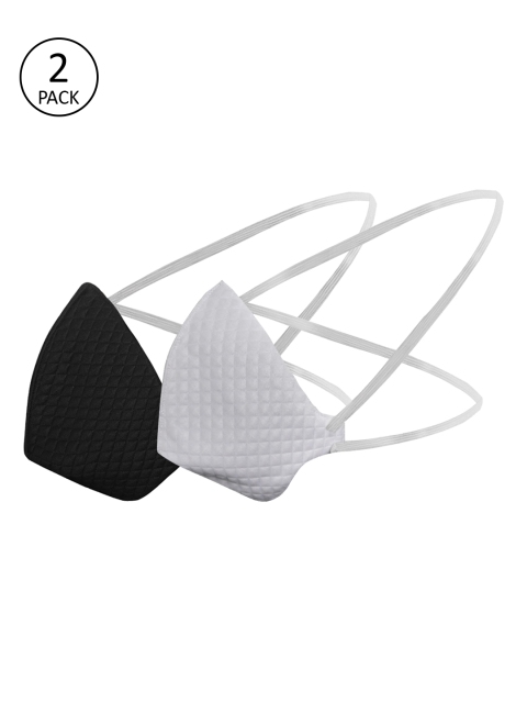 

VASTRAMAY Unisex 2 Pcs 3-Ply Anti-Pollution Reusable Outdoor Masks, Black