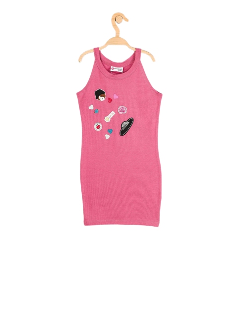 

Peppermint Girls Pink Printed Sheath Dress