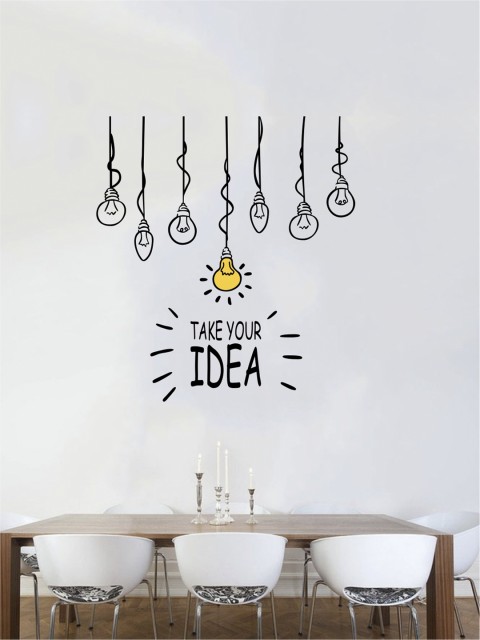 

rawpockets Multicoloured Take Your Idea Printed Waterproof PVC Vinyl Wall Sticker, Multi