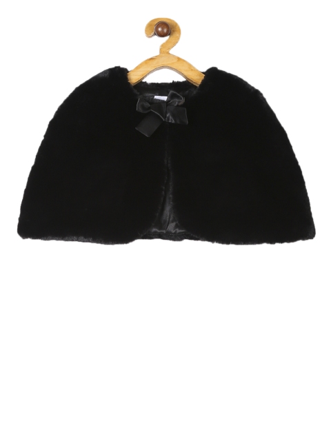 

The Childrens Place Girls Black Solid Open Front Shrug