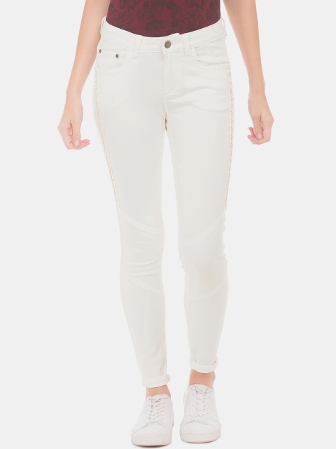 

Ed Hardy Women White Super Skinny Fit Low-Rise Clean Look Stretchable Jeans