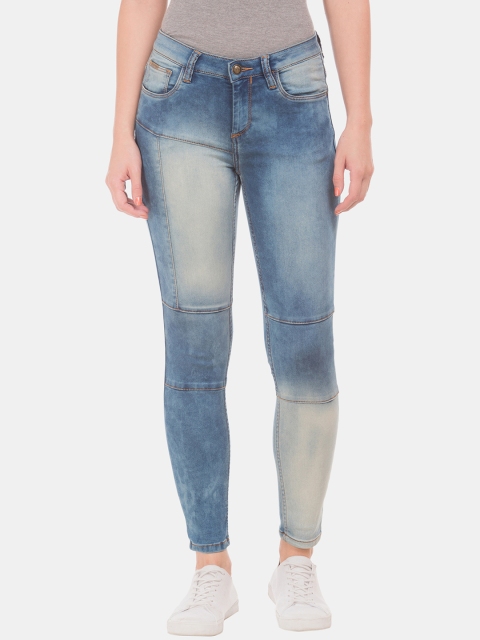 

Ed Hardy Women Blue Skinny Fit Mid-Rise Clean Look Jeans