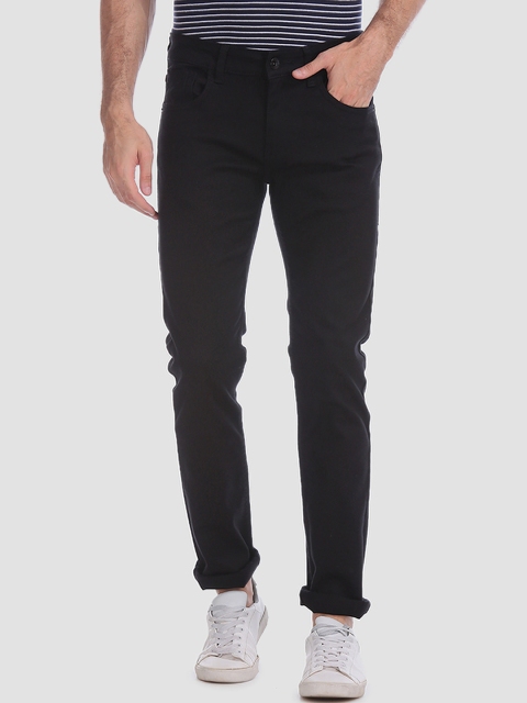 

Flying Machine Men Black Slim Fit Mid-Rise Clean Look Jeans