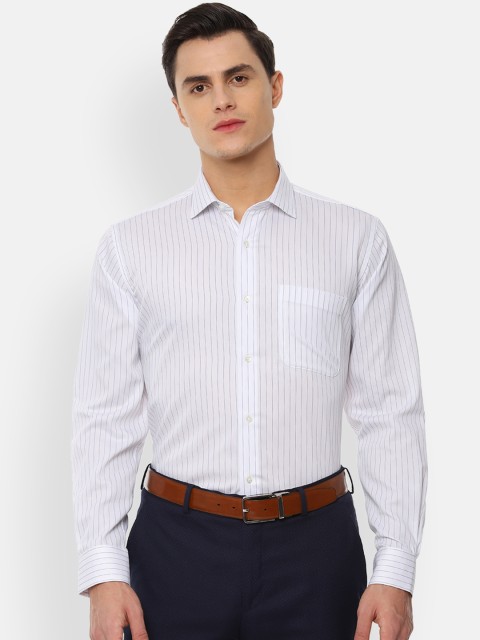 

Van Heusen Men White Slim Fit Striped Formal Shirt