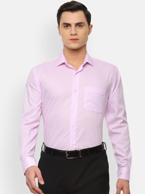 

Van Heusen Men Pink Regular Fit Checked Formal Shirt