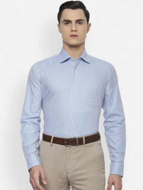 

Van Heusen Men Blue Slim Fit Checked Formal Shirt