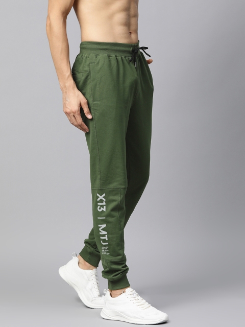 

HRX by Hrithik Roshan Men Kombu Green Solid Regular Fit Bio-Wash Lifestyle Jogger, Olive