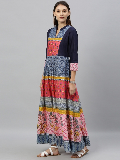 

Anouk Women Multicoloured Printed A-Line Kurta, Multi