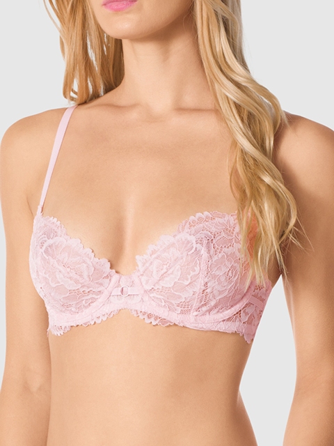 

La Senza Pink Lace Underwired Lightly Padded Everyday Bra