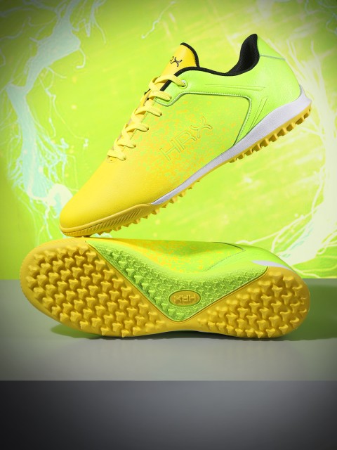 

HRX by Hrithik Roshan Yellow & Green Printed Football Shoes