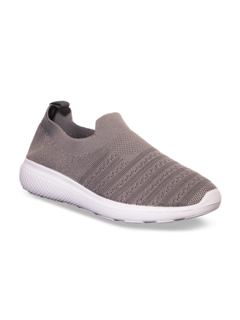 

Khadims Women Grey Woven Design Slip-On Sneakers