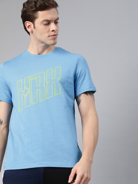 

HRX by Hrithik Roshan Men Blue Bio-Wash Lifestyle Tshirt