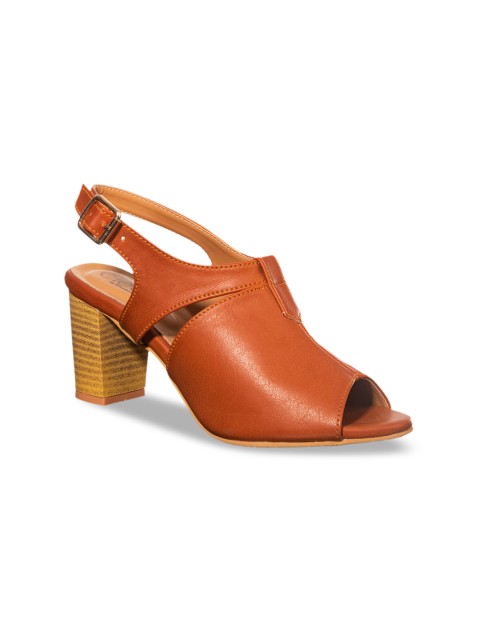 

Khadims Women Tan Solid Block Heels