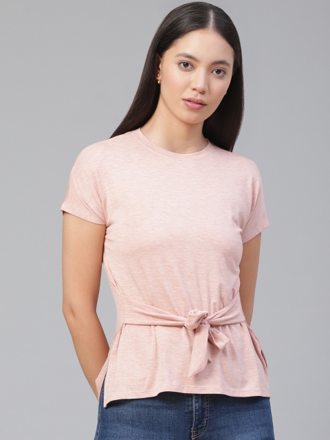 

VividArtsy Women Pink Solid Top