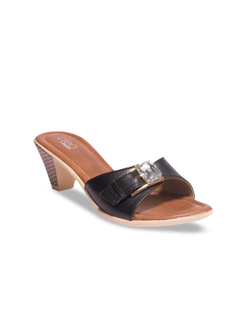 

Khadims Women Black Solid Block Heels
