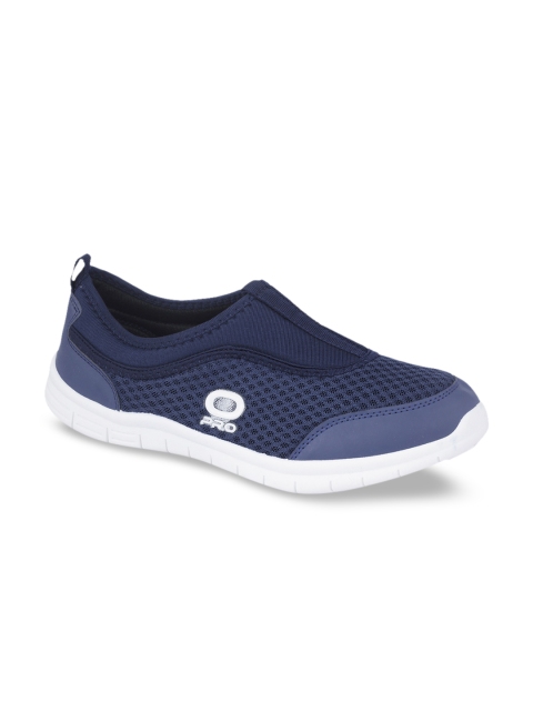 

Khadims Men Navy Blue Woven Design Slip-On Sneakers