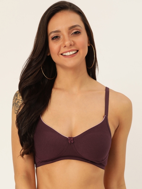 

DressBerry Burgundy Solid Non-Wired Non Padded Everyday Bra DB-TRI-BRA-00A6