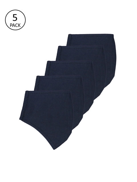 

The Vanca Unisex Pack of 5 3-Ply Reusable Cloth Masks, Navy blue