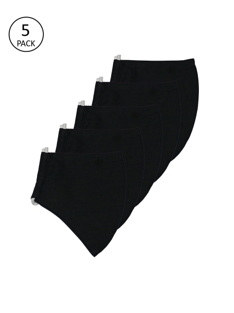 

The Vanca Unisex 5 Pcs Black 3 Ply Patented Nanoparticle Anti-Viral Reusable Cloth Masks