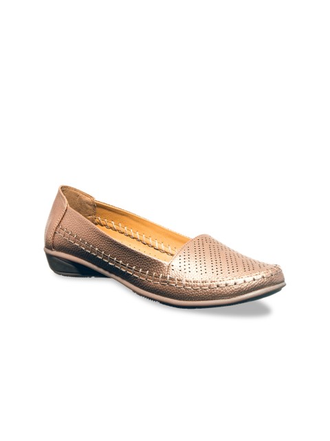 

Khadims Women Gold-Coloured Solid Ballerinas