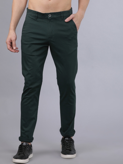 

Horsefly Men Green Slim Fit Solid Regular Trousers