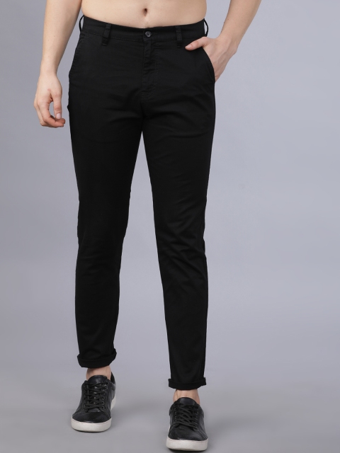 

Horsefly Men Black Slim Fit Solid Regular Trousers