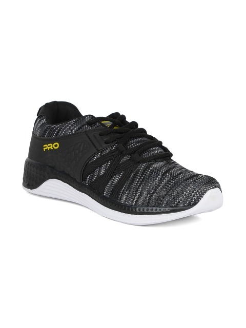 

Khadims Men Black Textile Running Shoes