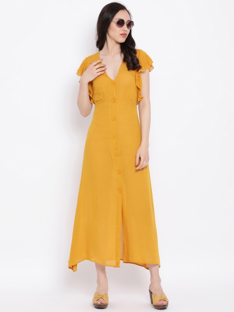 

Oxolloxo Women Yellow Solid Maxi Dress