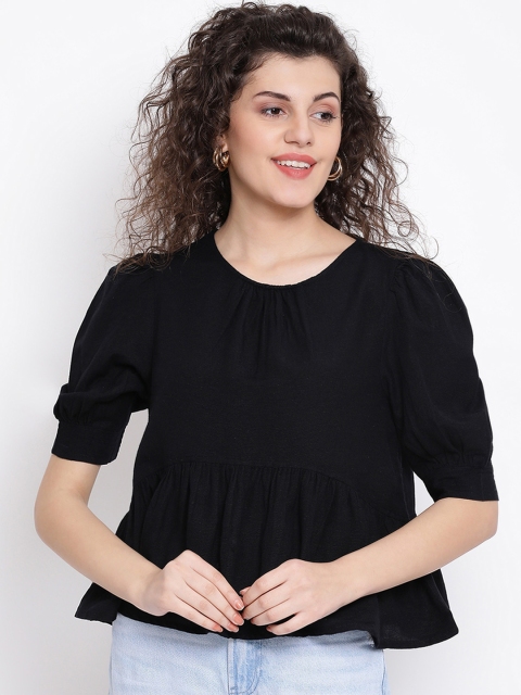 

Oxolloxo Women Black Solid Top