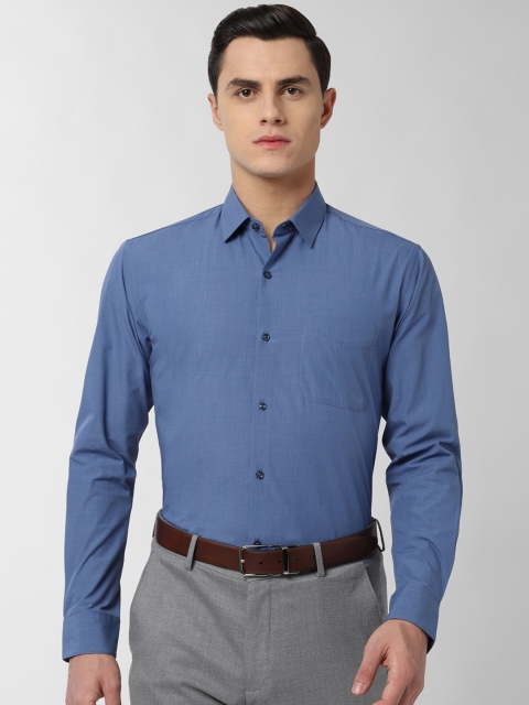 

Peter England Men Blue Regular Fit Solid Formal Shirt