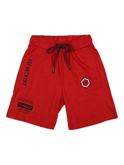 

Monte Carlo Boys Maroon Printed Regular Shorts