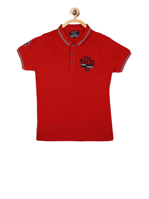 

Monte Carlo Boys Red Striped Polo Collar T-shirt