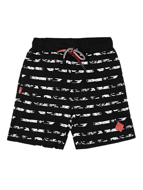 

Monte Carlo Boys Black Printed Regular Fit Regular Shorts