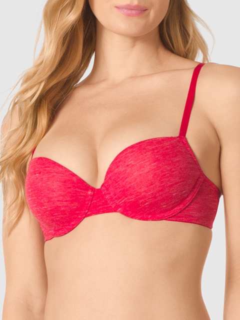 

La Senza Coral Red Solid Underwired Lightly Padded Remix Everyday Bra 11132104-4P8D