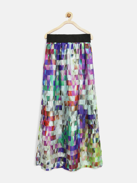 

Tiny Girl Multicoloured Printed Flared Maxi Skirt, Multi