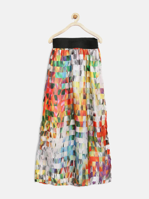 

Tiny Girl Multicoloured Printed Flared Maxi Skirt, Multi