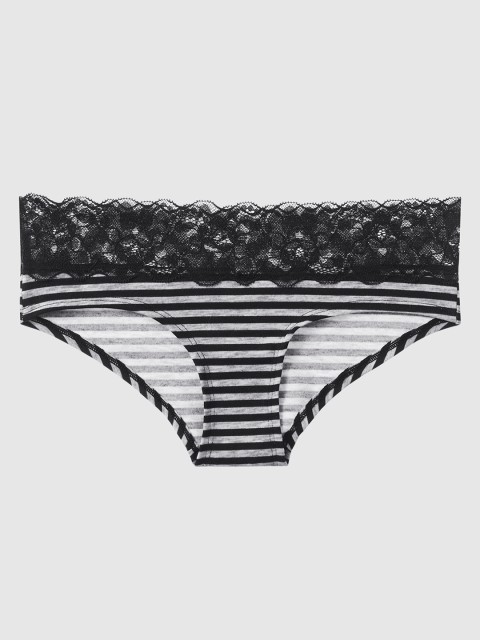 

La Senza Women Black & Grey Striped Hipster Briefs 11118700-3Y5P